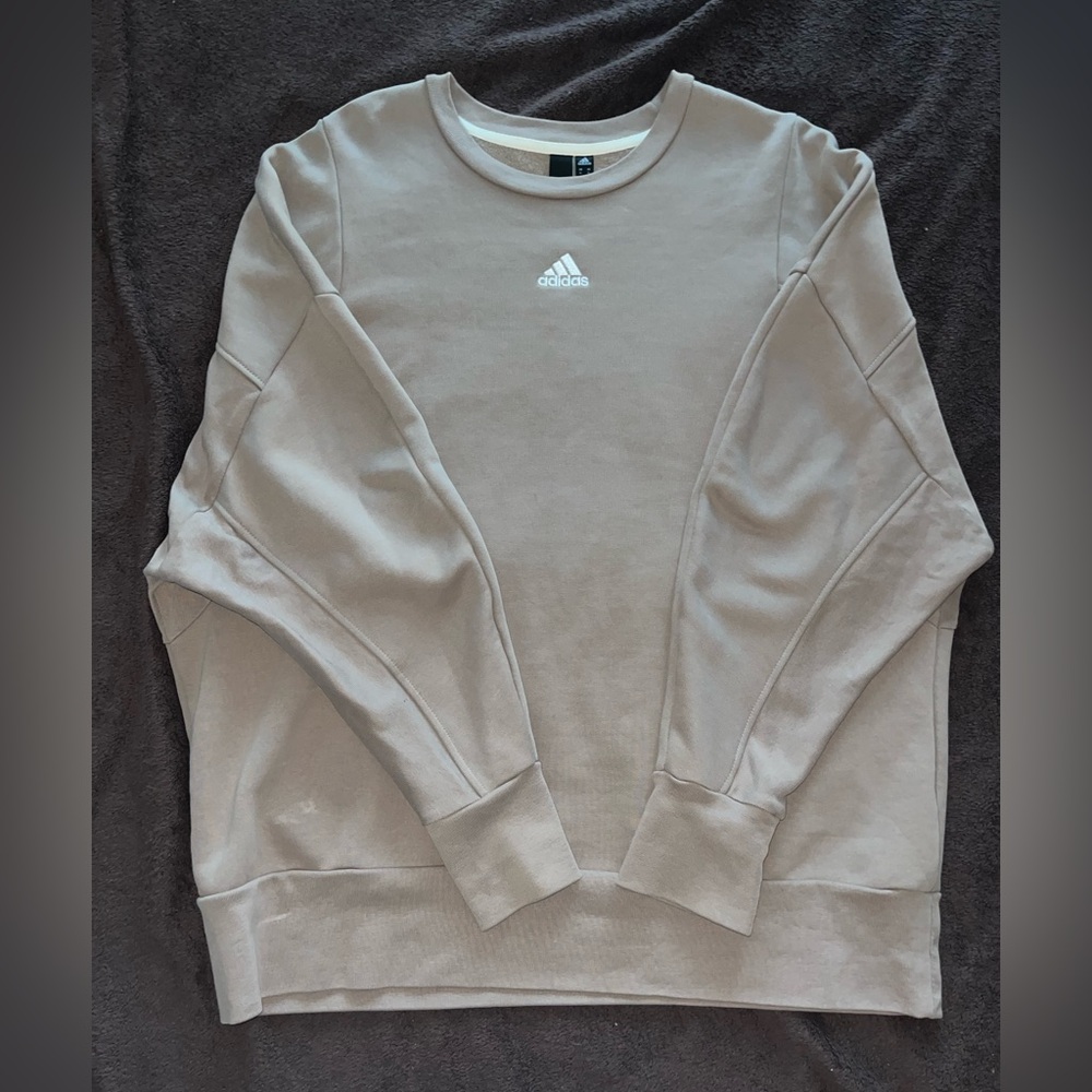 Adidas Tan Fleece crew neck